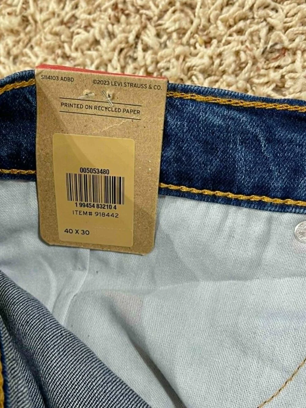 Levi’s Men’s 505 Jeans Dark Blue, Size 40x30 (New)